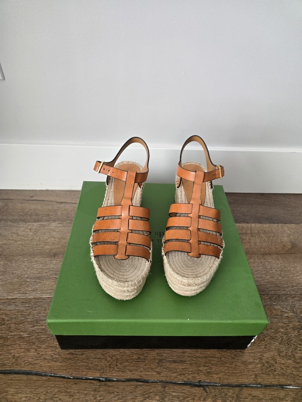 kate spade Neutral Espadrille Wedge Sandals - Beige- Purchase Price $399